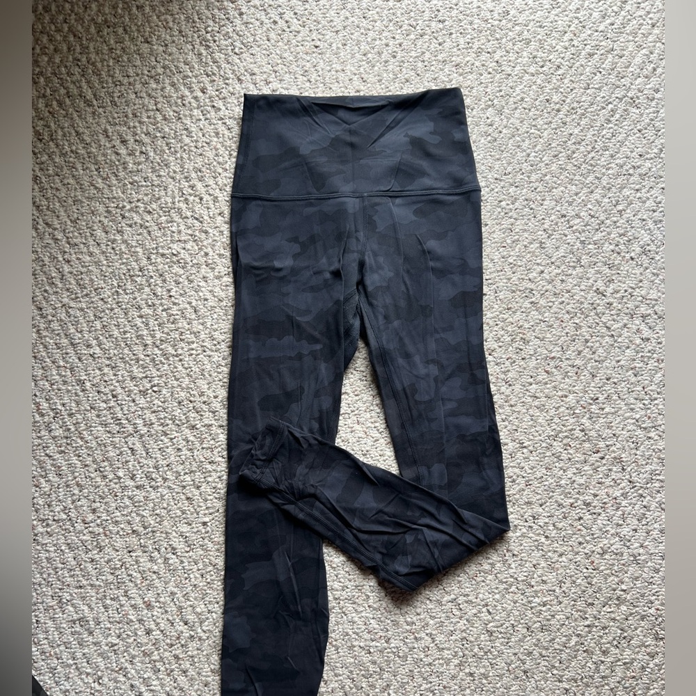 Lululemon Black Camouflage Leggings